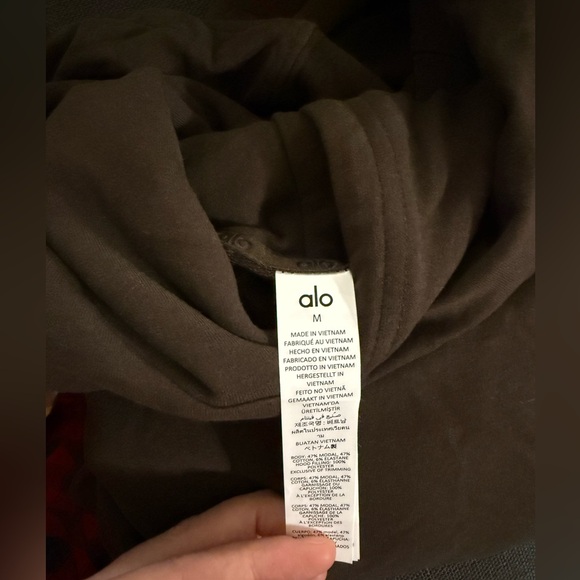 Alo yoga Double Take hoodies super soft and comfy in Espresso - Picture 6 of 6